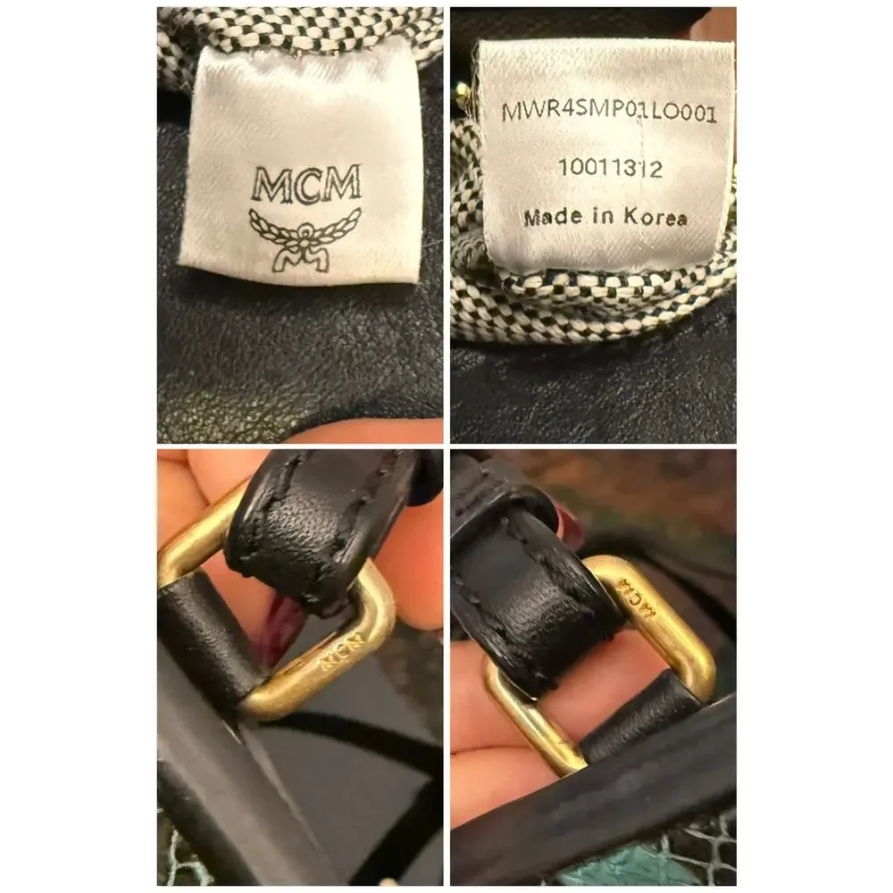 EUC Authentic MCM Leather and Python Crossbody Shoulder or Clutch Bag